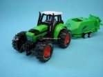  Traktor s vlekem zelený 18 cm San Jia 